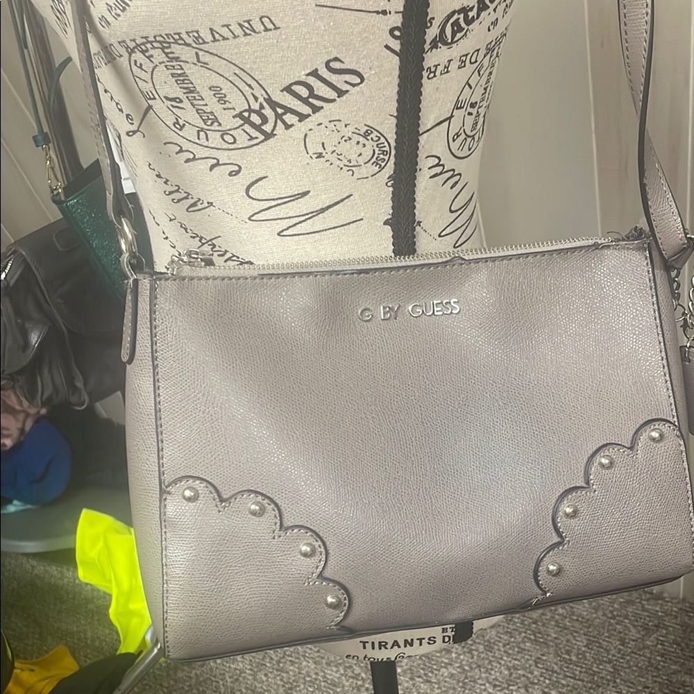 G by Guess Silver Crossbody Bag